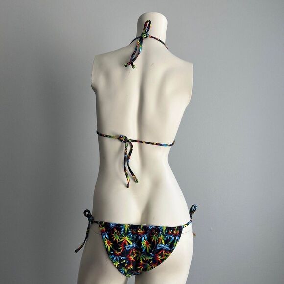 Women's‎ Bikini Rainbow 420 Size Large with Bucket Hat - Picture 2 of 3